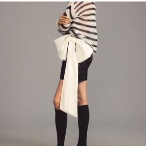 NWT Hutch / Anthropologie Black & White Bow Mini Skirt